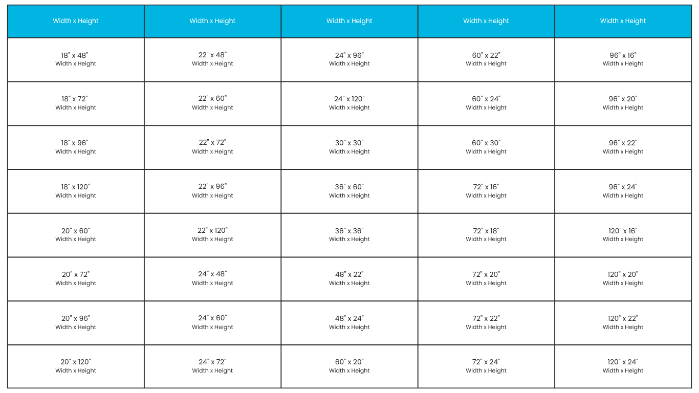 SELECT SIZE SELECT SIZE